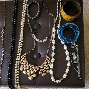 Gold and Black Statement Necklace